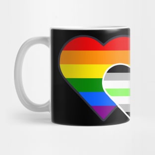 Agender Double Heart Mug